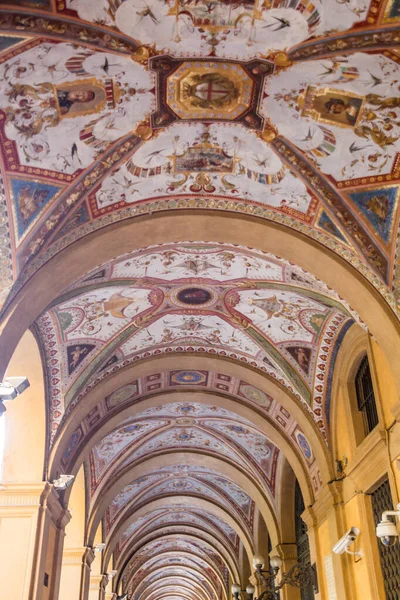 Bologna Italië Oktober 2018 Versierd Plafond Van Een Portiek Bologna — Stockfoto