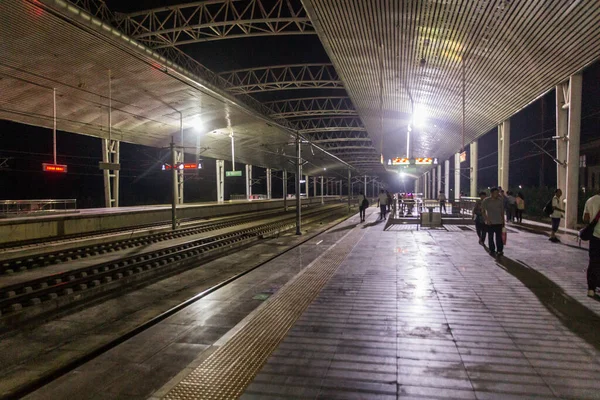 Хуа Шан Китай Августа 2018 Года Платформы Северной Станции Хуашань — стоковое фото