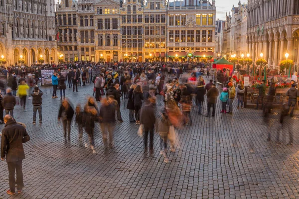 Bruxelas Bélgica Nov 2018 Pessoas Grand Place Grote Markt Bruxelas — Fotografia de Stock