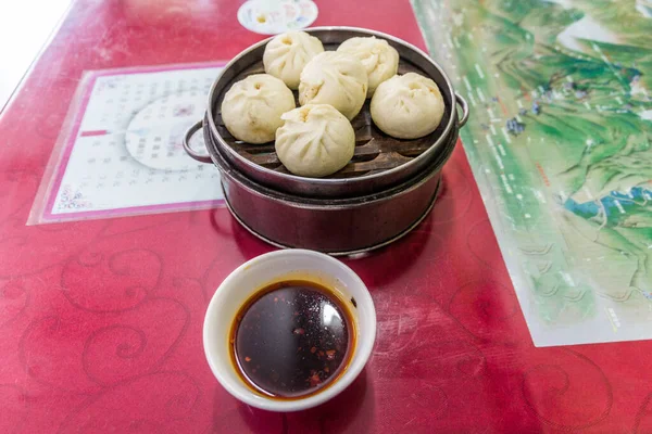 中国陕西的蒸饺子 — 图库照片