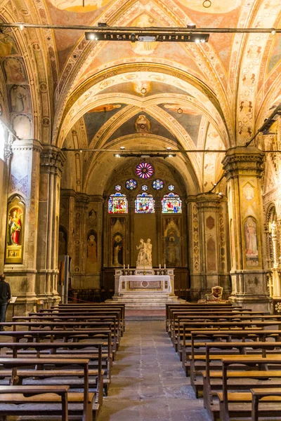 Firenze Italia Ottobre 2018 Interno Della Chiesa Orsanmichele Firenze — Foto Stock