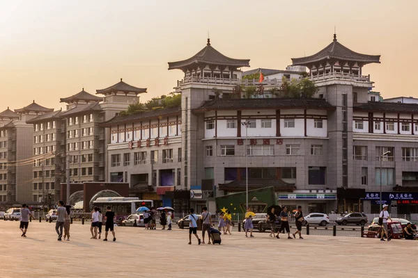 China August 2018 Здания Площади Перед Большой Пагодой Дикого Гуся — стоковое фото