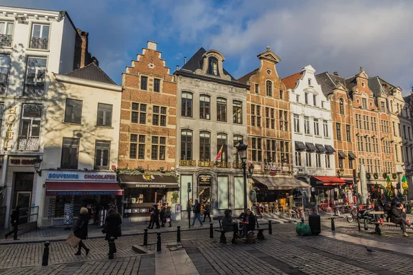 Bruselas Bélgica Diciembre 2018 Casas Antiguas Centro Bruselas Capital Bélgica — Foto de Stock