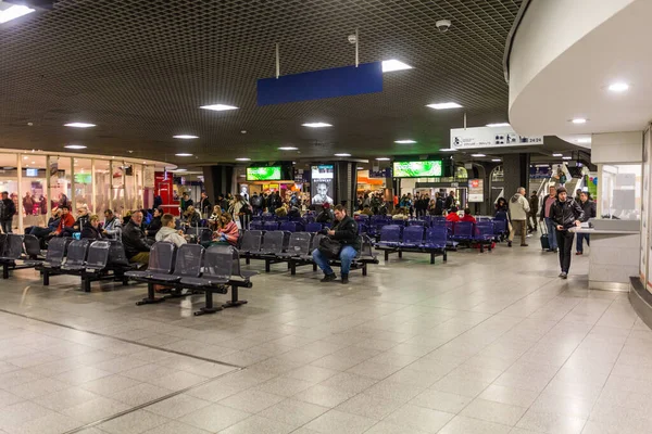 Брюссель Бельгиум Ноября 2018 Года Зал Ожидания Железнодорожного Вокзала Брюссель — стоковое фото