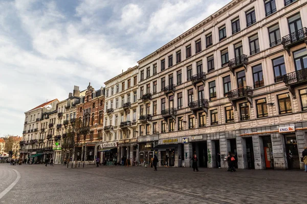 Bruselas Bélgica Diciembre 2018 Edificios Plaza Barvis Bruselas Capital Bélgica —  Fotos de Stock