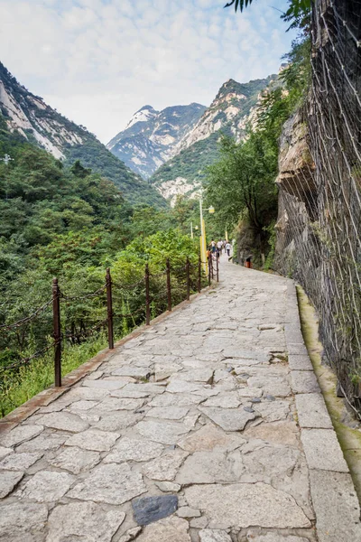 Vägen Som Leder Till Bergstopparna Hua Shan Kina — Stockfoto