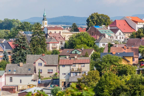 Panorama Města Zamberk Česko — Stock fotografie