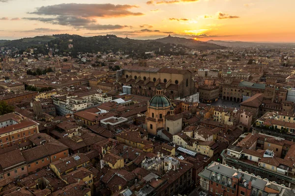 Sunset Aerial View Bologna Italy — Stock Photo, Image
