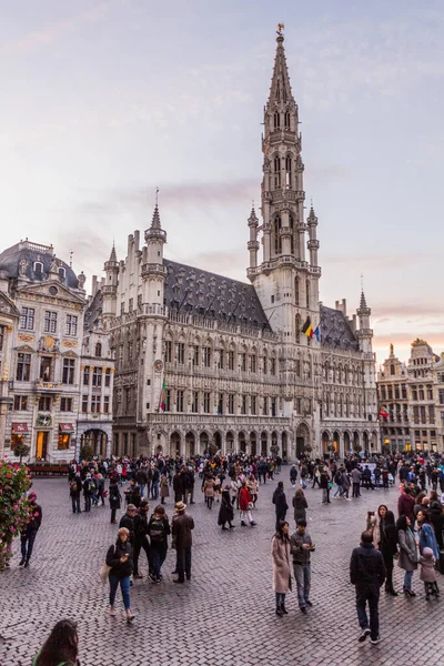 Bruxelles Belgio Nov 2018 Municipio Della Grand Place Grote Markt — Foto Stock