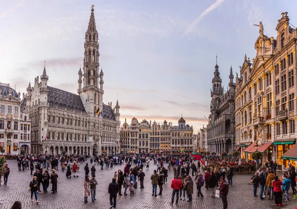 Brussels Belgium Nov 2018 Вид Гранд Плейс Grote Markt Брюсселі — стокове фото