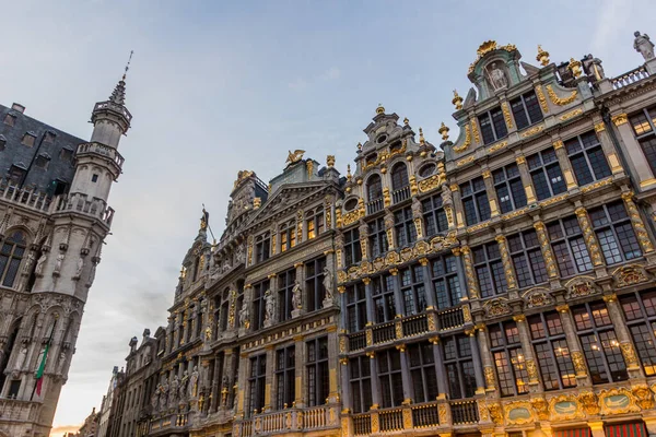 Gamla Hus Grand Place Grote Markt Bryssel Belgiens Huvudstad — Stockfoto
