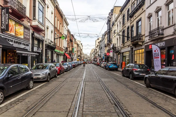 Brüssel Belgien Dezember 2018 Bailli Straße Der Gemeinde Saint Gilles — Stockfoto