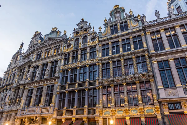 Vecchie Case Nella Grand Place Grote Markt Bruxelles Capitale Del — Foto Stock