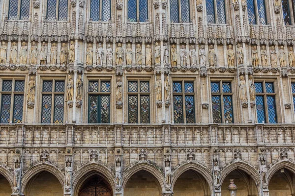 Fassade Des Rathauses Brüssel Der Hauptstadt Belgiens — Stockfoto