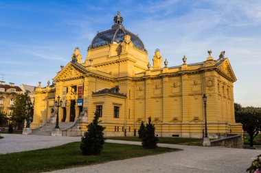 ZAGREB, CROATIA - 14 Haziran 2019: Zagreb, Hırvatistan 'da Sanat Pavyonu