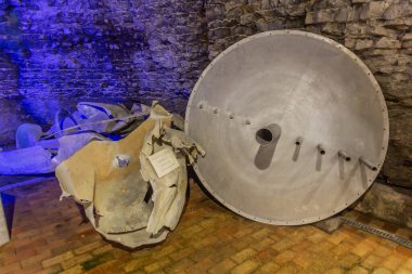HAIGERLOCH, GERMANY - AUGUST 31, 2019: Remnants of the experimental research nuclear reactor in Haigerloch, part of German nuclear programme during the WW2, Germany