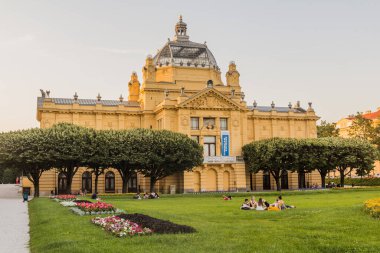 ZAGREB, CROATIA - 14 Haziran 2019: Zagreb, Hırvatistan 'da Sanat Pavyonu