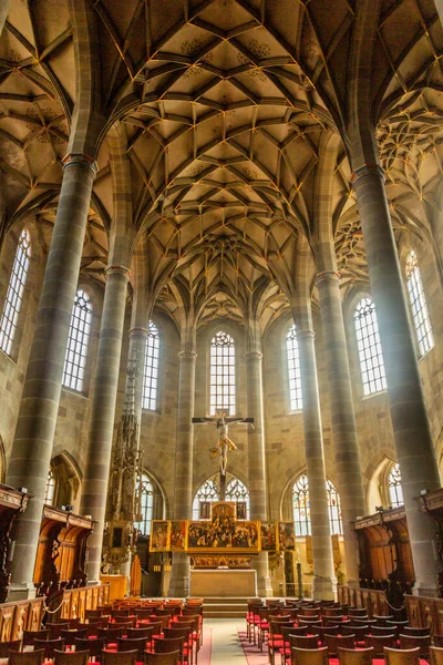 Schwabisch Hall Germany 2019年8月30日 德国施瓦比什大厅的圣迈克尔教堂 — 图库照片