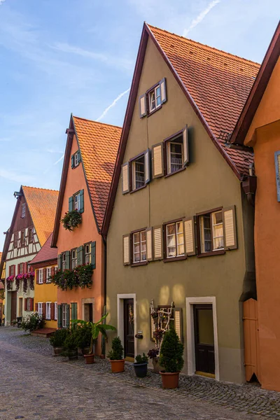 Középkori Házak Dinkelsbuhl Bajorország Németország — Stock Fotó