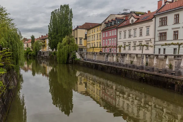 Ljubljanica Nehri Ljubljana Slovenya Nın Merkezinde — Stok fotoğraf