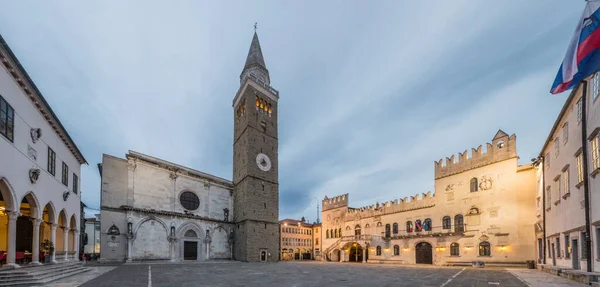 Panorama Van Titov Trg Plein Koper Slovenië — Stockfoto