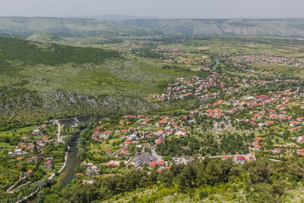 Letecký Pohled Blagaj Mostaru Bosna Hercegovina — Stock fotografie