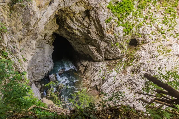 Глибока Ущелина Біля Джема Скок Янське Печери Скоціана Словенія — стокове фото