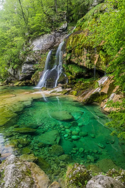 Slap Virje waterfall near Bovec village, Slovenia