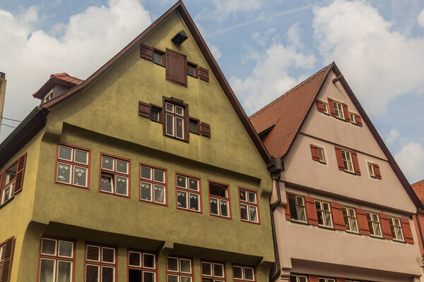 Medieval houses in Dinkelsbuhl, Bavaria state, Germany