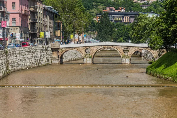 Sarajewo Bosnia Herzegowina Czerwca 2019 Most Łaciński Sarajewie Republika Południowej — Zdjęcie stockowe