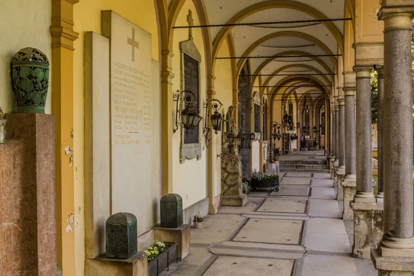 Zagreb Chorvatsko Června 2019 Arkády Mirogojském Hřbitově Záhřebu Chorvatsko — Stock fotografie