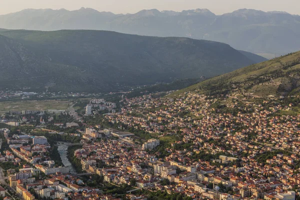 モスタルの空中風景 ボスニア ヘルツェゴビナ — ストック写真