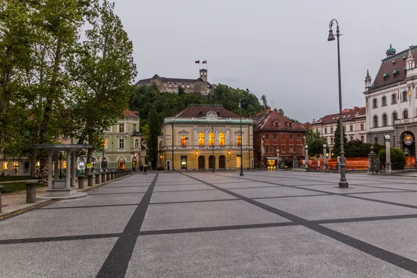 Ljubljana Slovenia Мая 2019 Года Площадь Конгресса Kongresni Trg Замок — стоковое фото