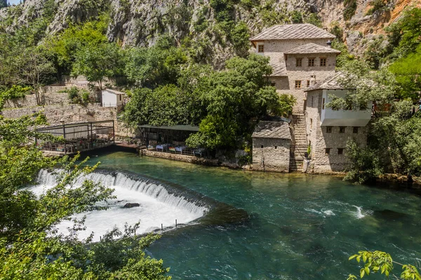Maison Tekija Rivière Buna Dans Village Blagaj Près Mostar Bosnie — Photo