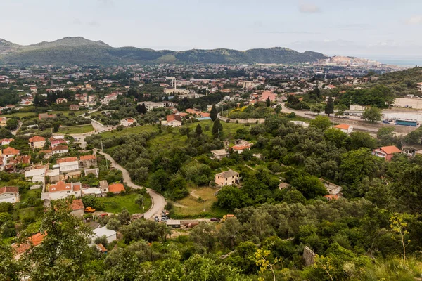 Karadağ 'ın Bar kentinin havadan görüntüsü