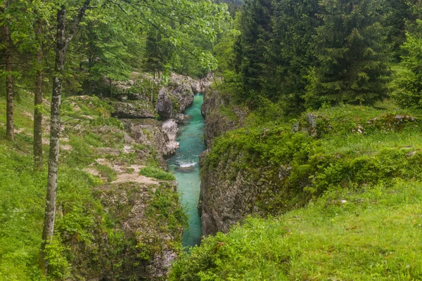 Soca River Gorge Bovec Village Slovenia — Stock fotografie