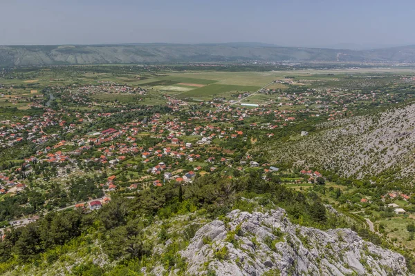 モスタル ボスニア ヘルツェゴビナ付近のブラガジの航空写真 — ストック写真