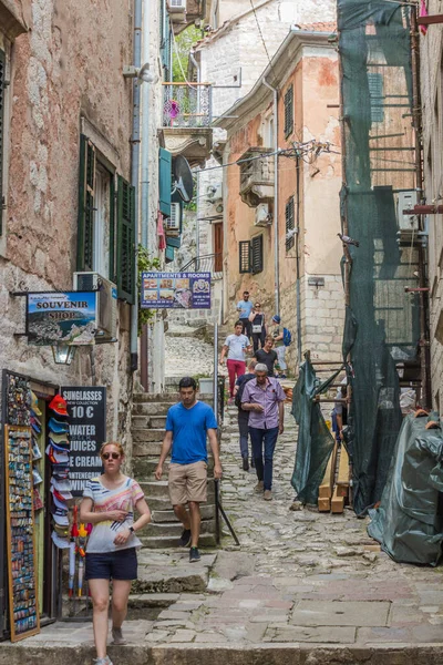 Kotor Montenegro Haziran 2019 Karadağ Eski Kotor Kentinde Turistler — Stok fotoğraf