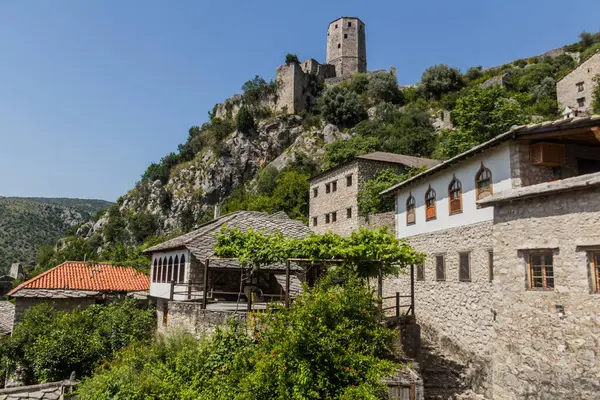 Vista Aldeia Pocitelj Bósnia Herzegovina — Fotografia de Stock