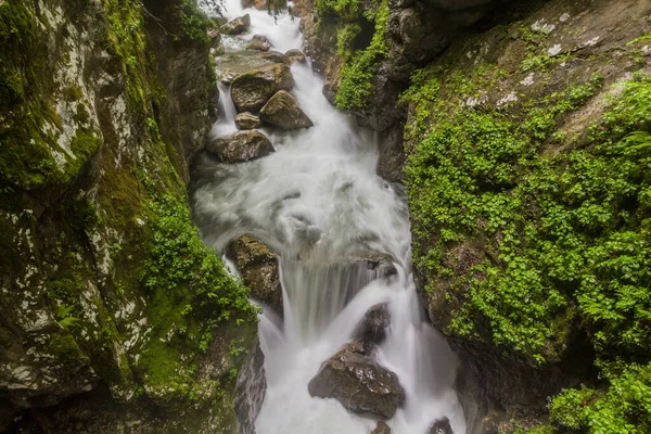 Vista Las Gargantas Tolmin Tolminska Korita Eslovenia —  Fotos de Stock