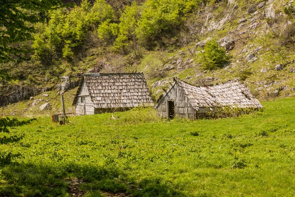 Kleine Hutten Het Nationale Park Durmitor Montenegro — Stockfoto