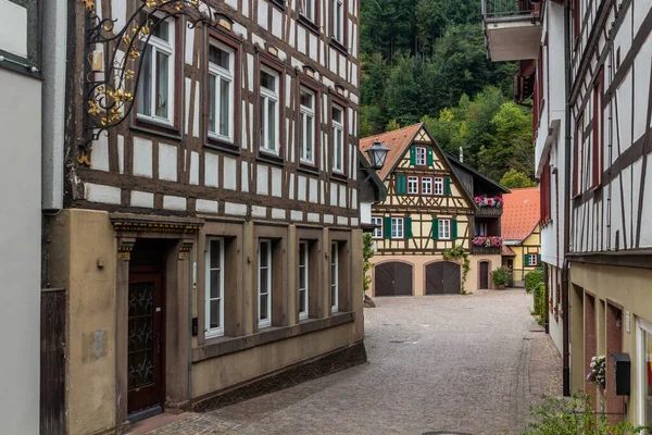 Casas Entramado Madera Aldea Schiltach Estado Baden Wurttemberg Alemania — Foto de Stock