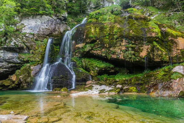 Slap Virje Wasserfall Der Nähe Von Bovec Slowenien — Stockfoto