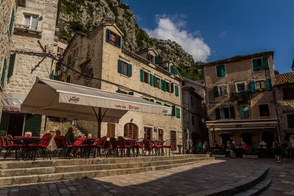 Kotor Montenegro June 2019 Small Square Old Town Kotor Montenegro — Stock Photo, Image