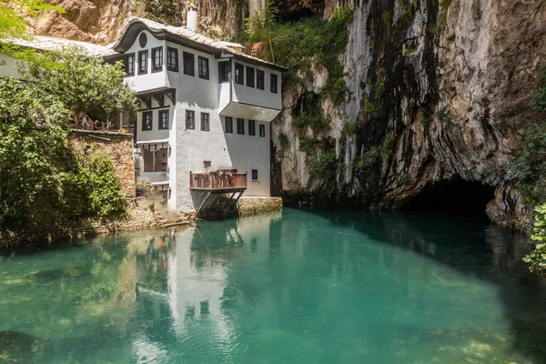 Casa Tekija Río Buna Blagaj Pueblo Cerca Mostar Bosnia Herzegovina —  Fotos de Stock