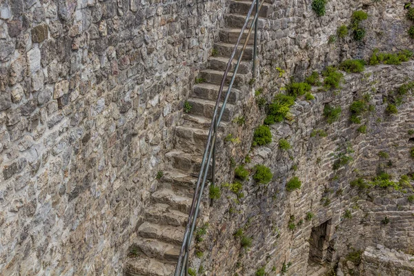 Escaleras Pared Fortaleza Antiguo Asentamiento Stari Bar Montenegro — Foto de Stock