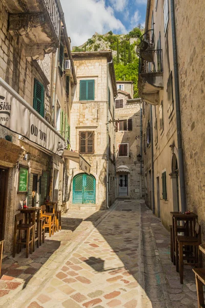 Kotor Montenegro Juni 2019 Enge Gasse Der Altstadt Von Kotor — Stockfoto