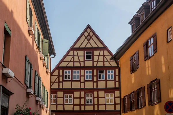 Średniowieczne Domy Dinkelsbuhl Bawaria Niemcy — Zdjęcie stockowe