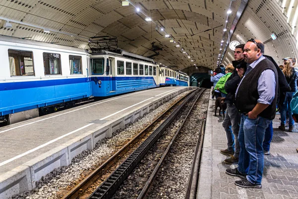 Zugspitze Saksa Syyskuu 2019 Zugspitzplatin Metroasema Baijerin Zugspitzen Rautatieasemalla Saksa — kuvapankkivalokuva