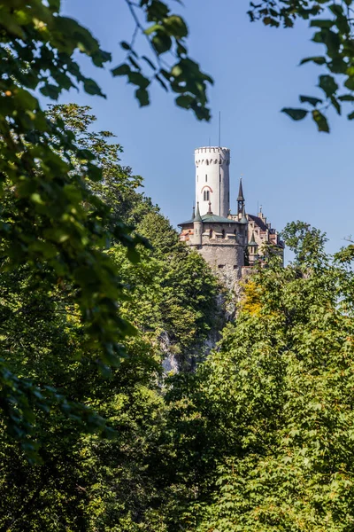 Κάστρο Του Λιχτενστάιν Στην Πολιτεία Baden Wuertemberg Γερμανία — Φωτογραφία Αρχείου